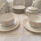 Service à café- thé 10 pers en porcelaine fine ancienne marquée M.Z Czechoslovakia