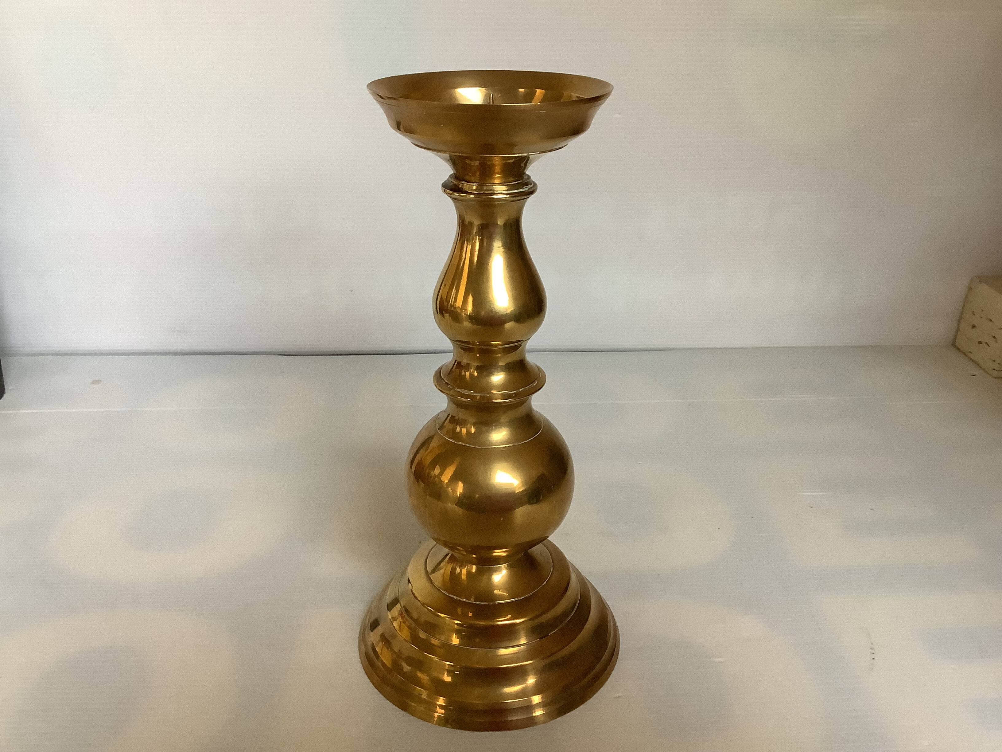 Large brass candlestick