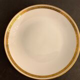 10 hollow porcelain plates from Limoges Bernardaud, gilded Greek decoration, twentieth century