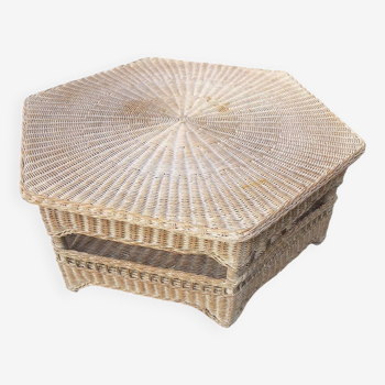 Vintage rattan coffee table