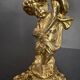 Antique crystal bowl on a bronze stand.