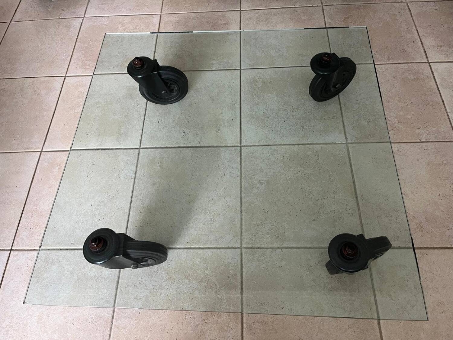 Coffee table "Tavolo con Ruote" - Gae Aulenti - FontanaArte - 100x100cm