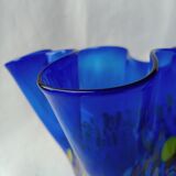 Speckled blue murano vase