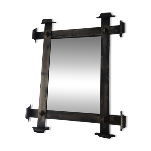 Miroir fer forgé brutaliste