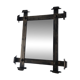 Miroir fer forgé brutaliste