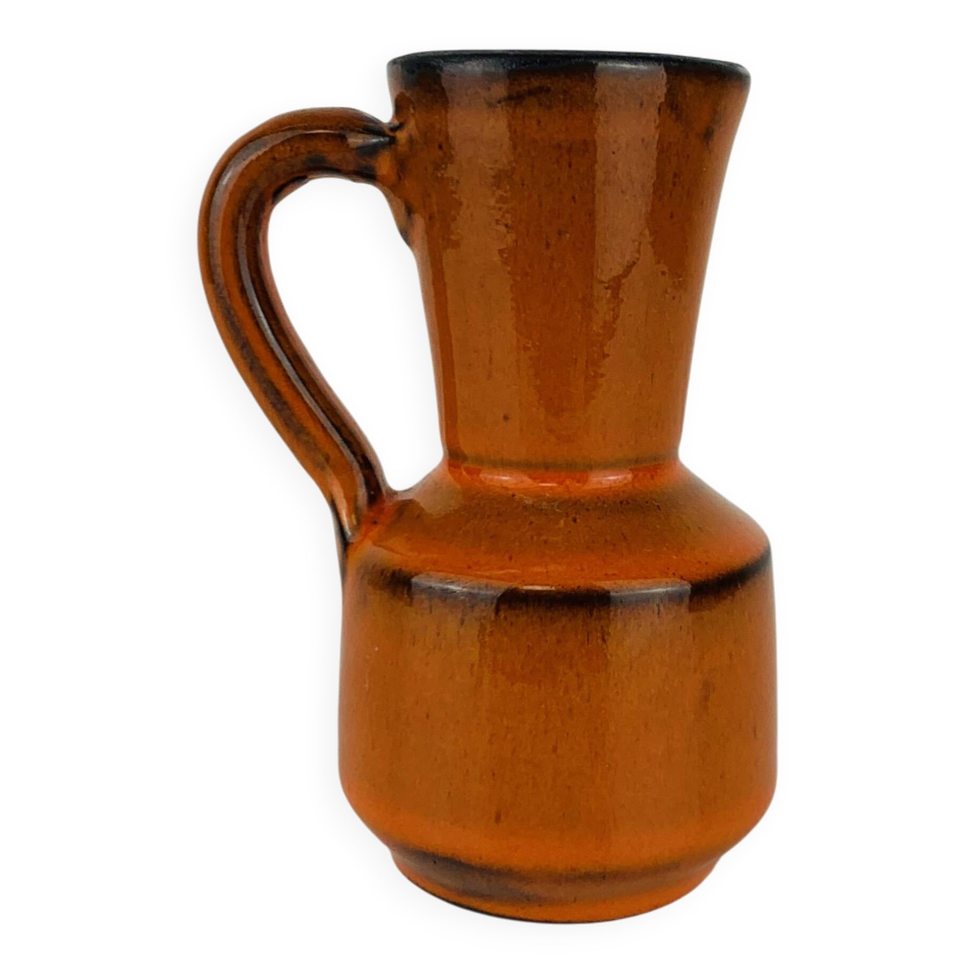 Vintage orange ceramic vase, 1970s