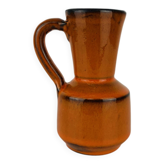 Vintage orange ceramic vase, 1970s
