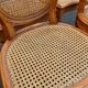 4 caned Louis XVI medallion dining chairs from the 19th century.