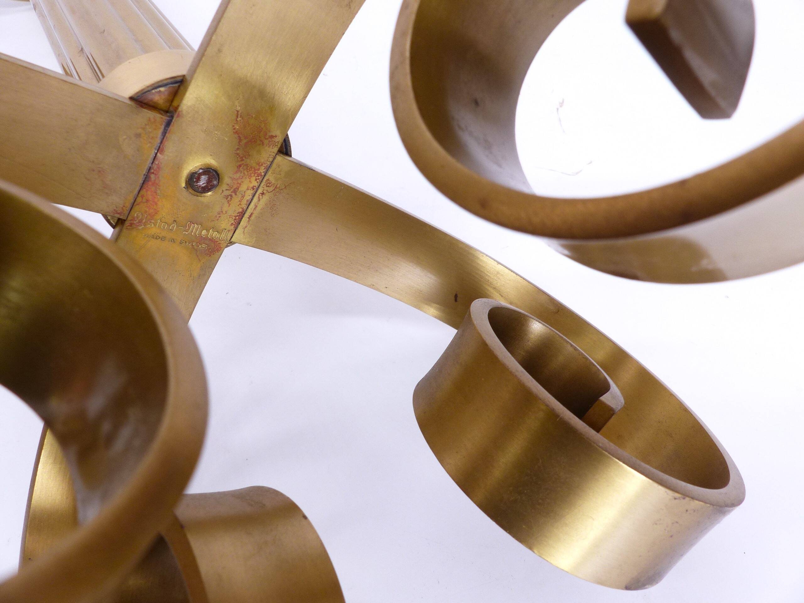 Pair of Scandinavian brass candlesticks Ivar Ålenius Björk for Ystad Metall 1960