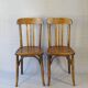 2 chaises bistrot Baumann N°188 en bois, vers 1930