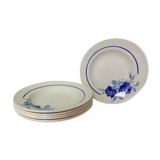 Set of 6 vintage soup plates from Grimaud Strasbourg, Poitiers model, porcelain