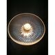 Ceiling lamp/wall lamp/suspension bronze/glass art deco glass signed HOLOPHANE PATENT
