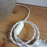 Pair of polished glass art deco lamp