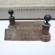 Old neoclassical style cast iron andirons