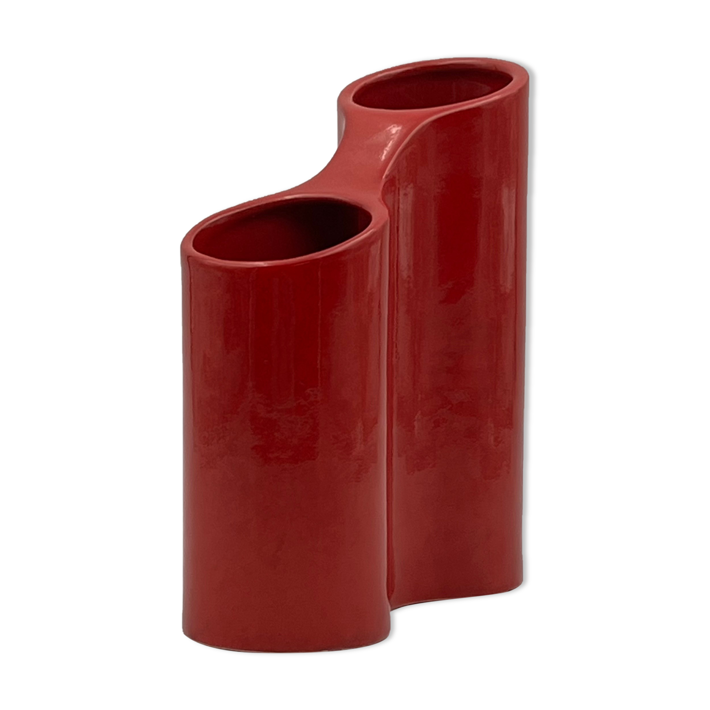 Vintage ceramic vase Gabbianelli style - mid century vase - 70s design