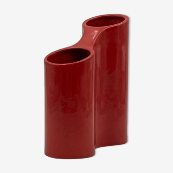 Vintage ceramic vase Gabbianelli style - mid century vase - 70s design