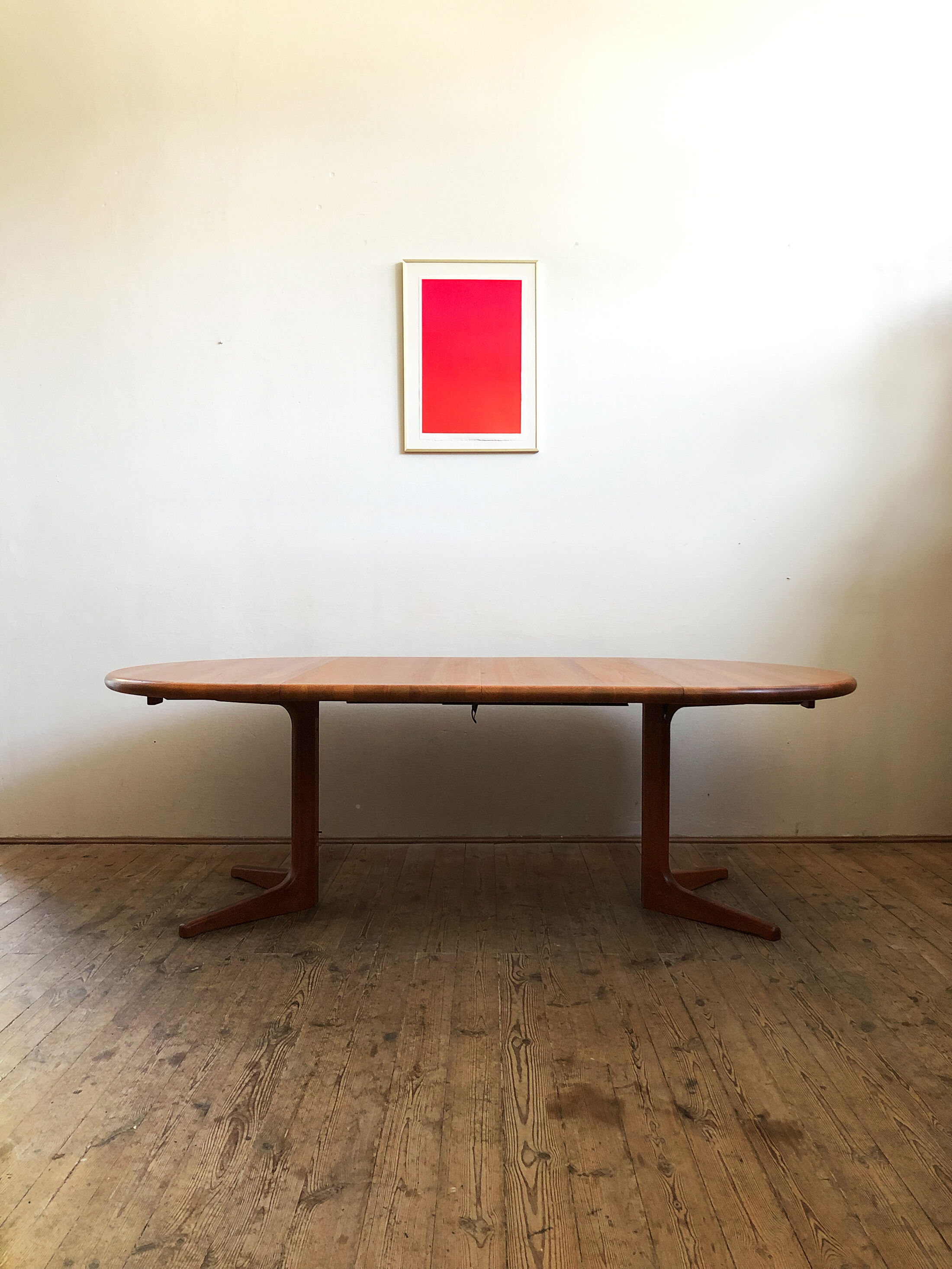Danish mid-century modern extendable teak dining table, 1960s