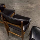 6 Teak chairs with oval back