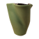 Vase Elchinger trilobed ceramic two-tone green black 60s