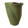 Vase Elchinger trilobé céramique bicolore vert noir années 60