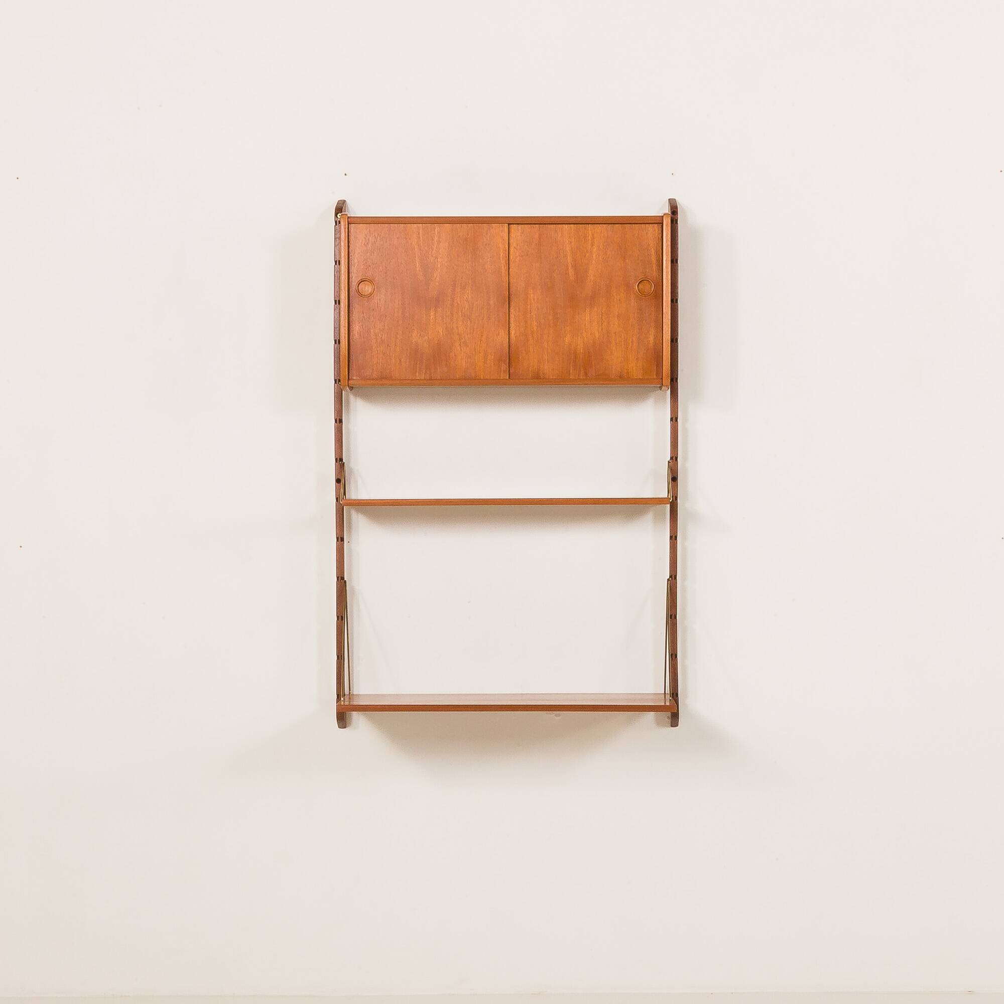 Scandinavian home office teak wall unit model Ergo by John Texmon, Norway