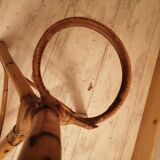 Plant holder bamboo rattan snake vintage