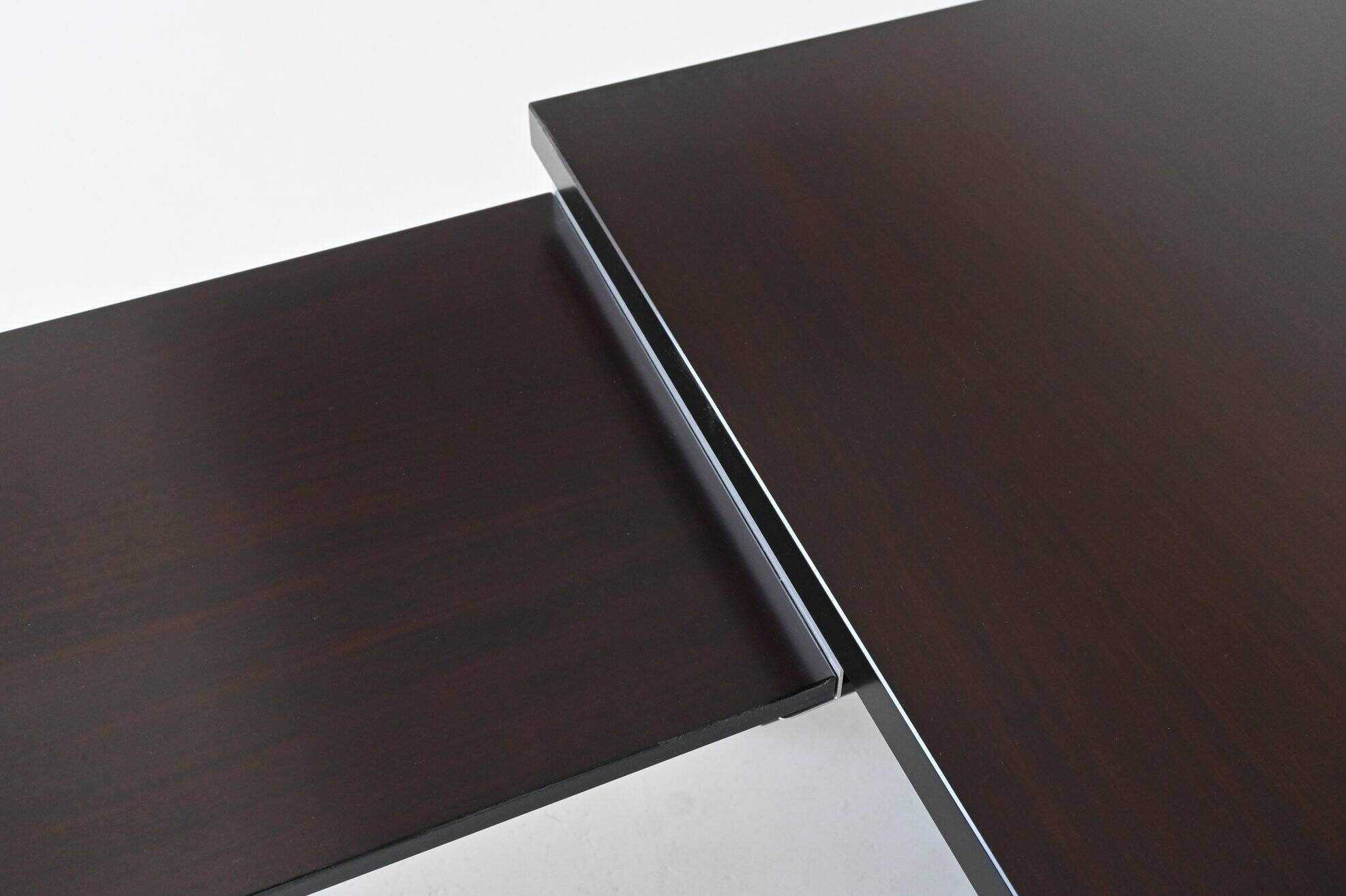 Abbondinterni executive corner desk in Mahogany Italy 1970