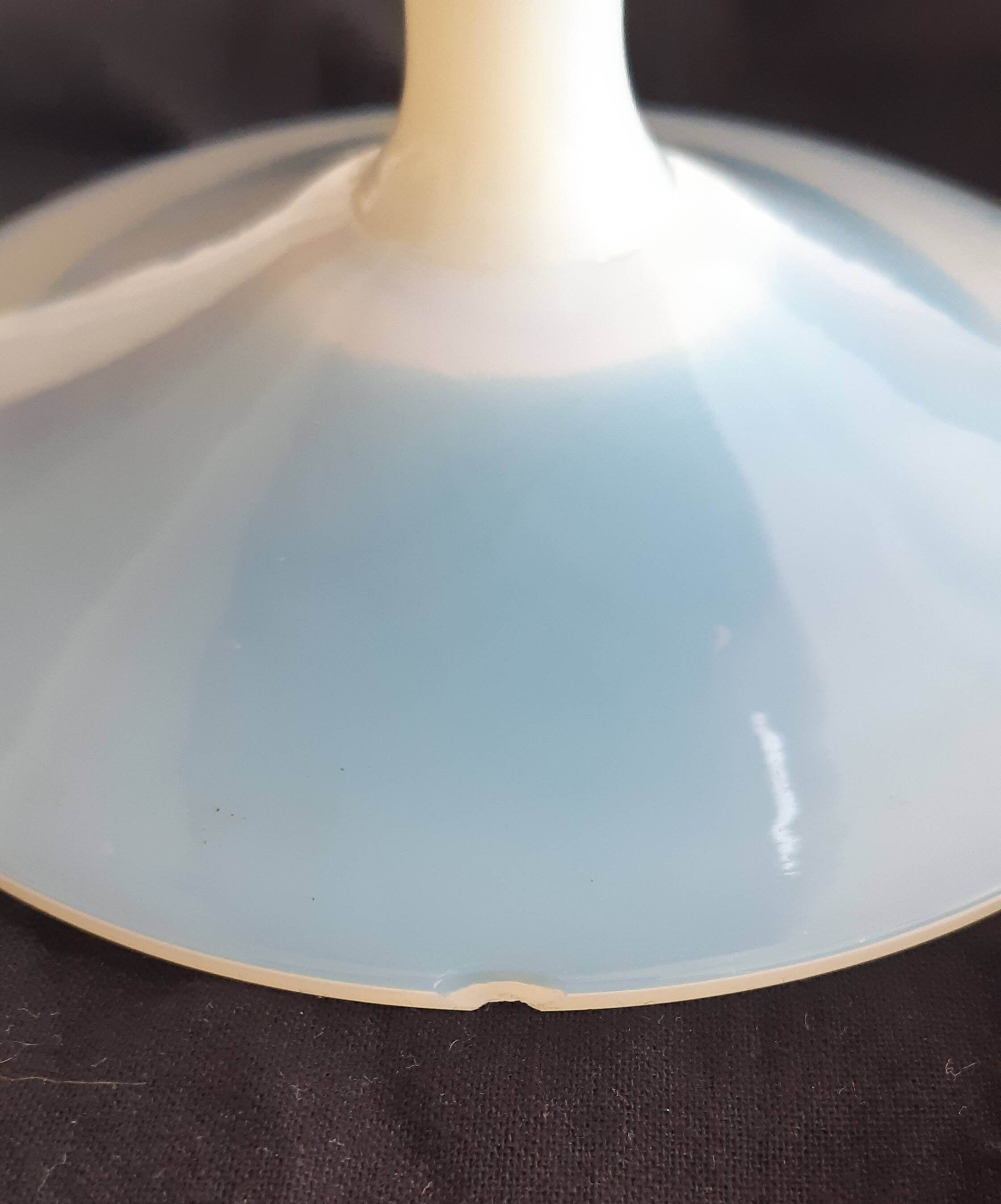 Vintage pink vase and opaline foot 70's