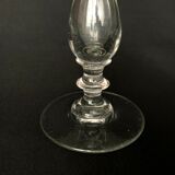 Glass oil lamp blows on foot shower