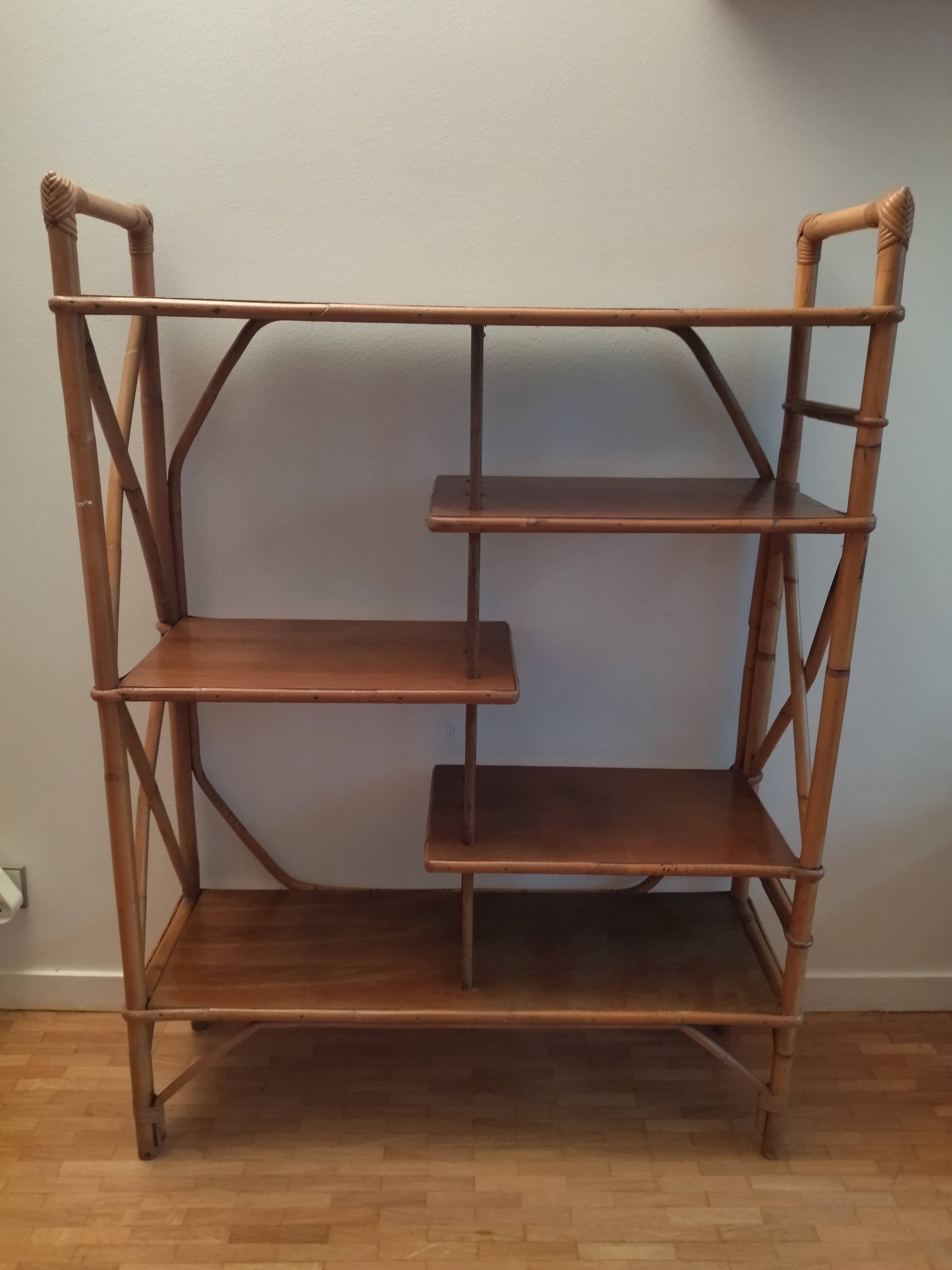 Rattan shelf, 1960s
