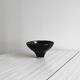 Small black glass cup