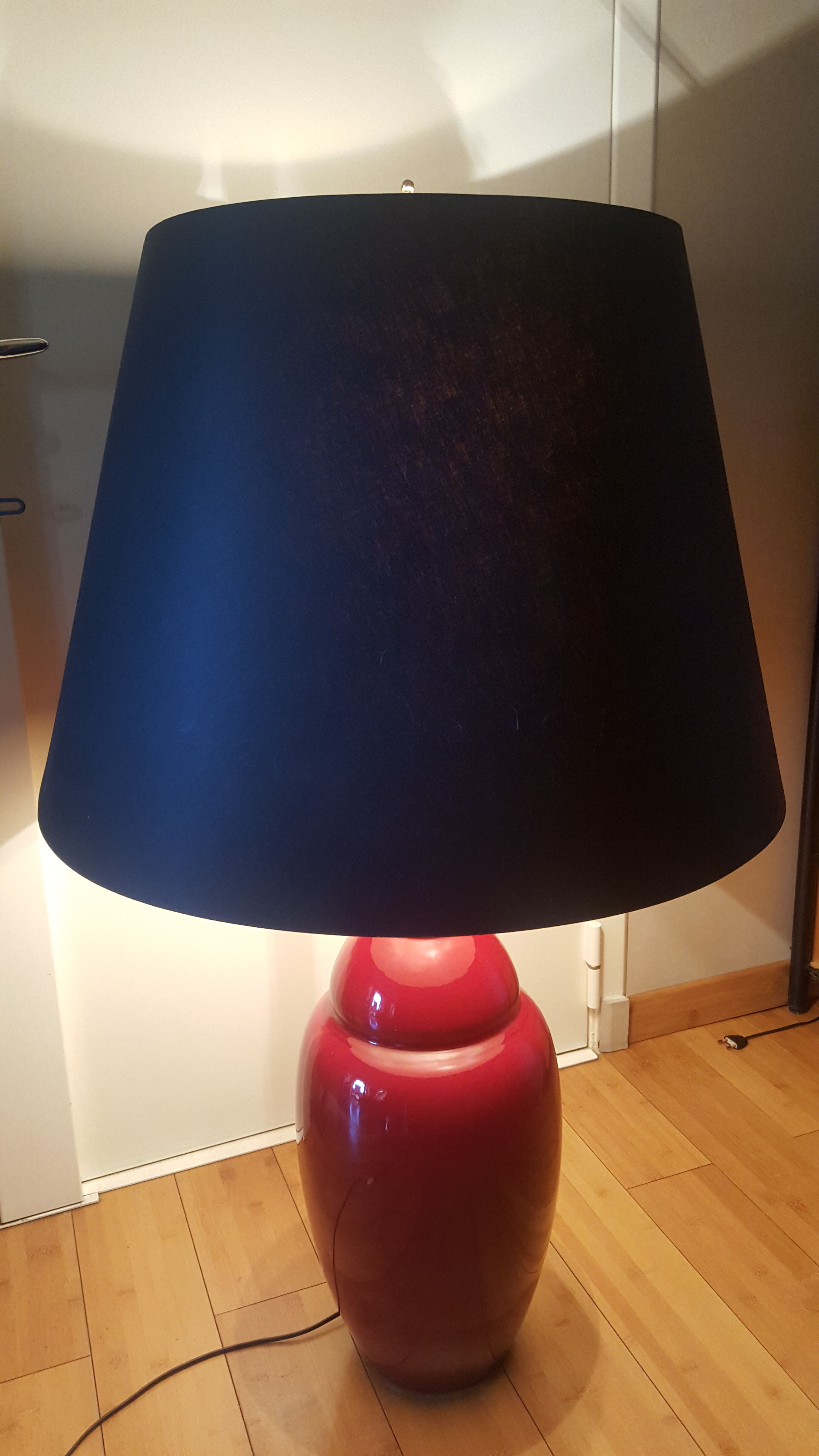 Lampadaire en céramique avec abat jour , Jacques Molin