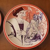 6 assiettes vintage