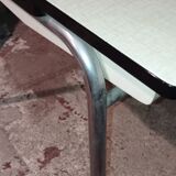 Table formica vert d'eau à rallonges