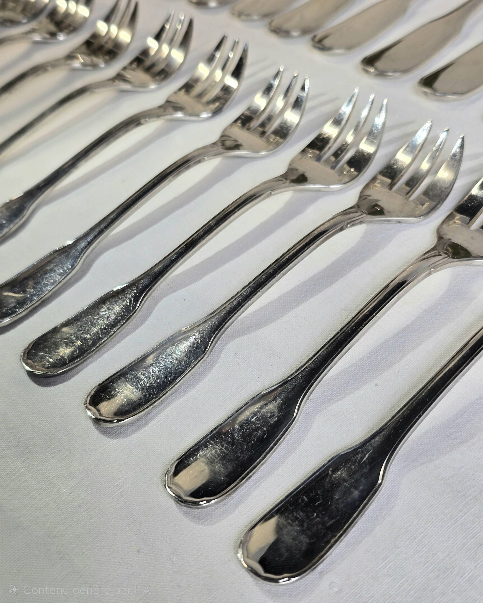87-piece household cutlery set from Christofle, Versailles model, in metal.