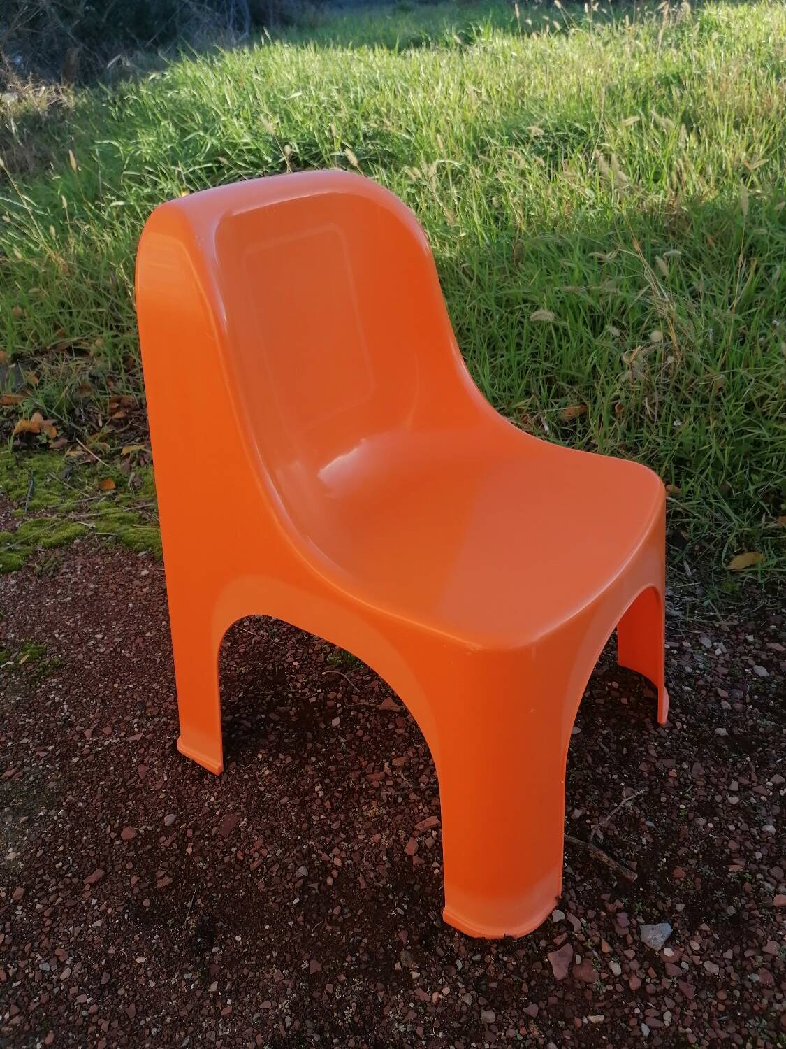 Children's orange table and chair set Progarden Italy