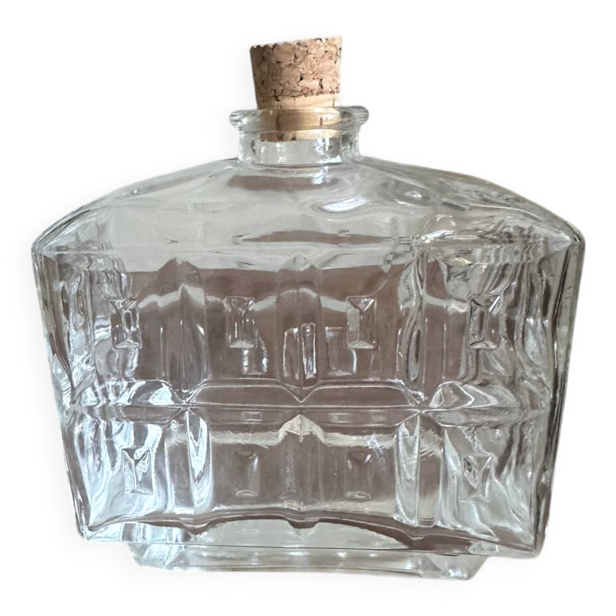 Old glass and cork bottle