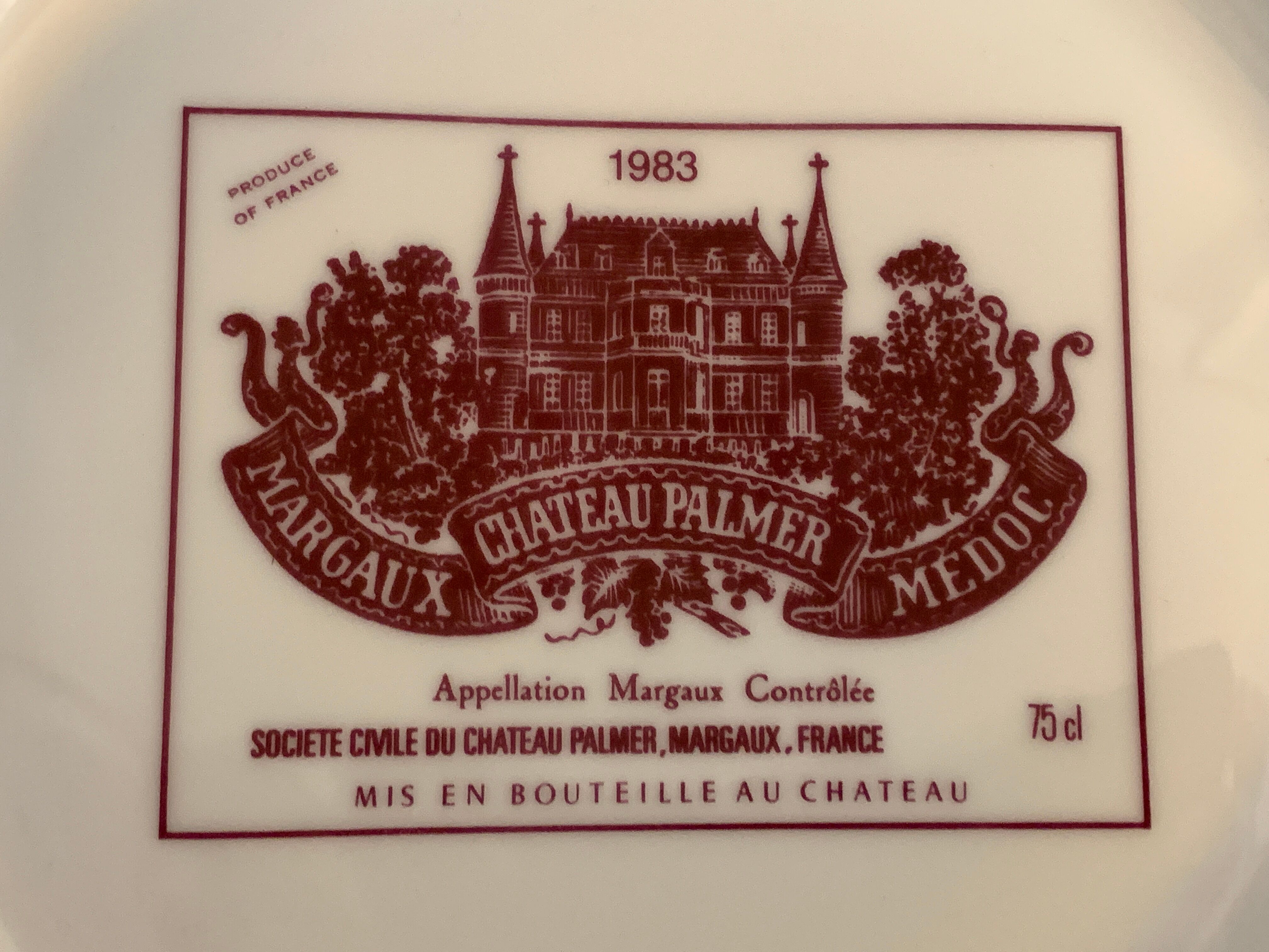 6 plates Limoges Grands Vins de Bordeaux and Châteaux du Médoc