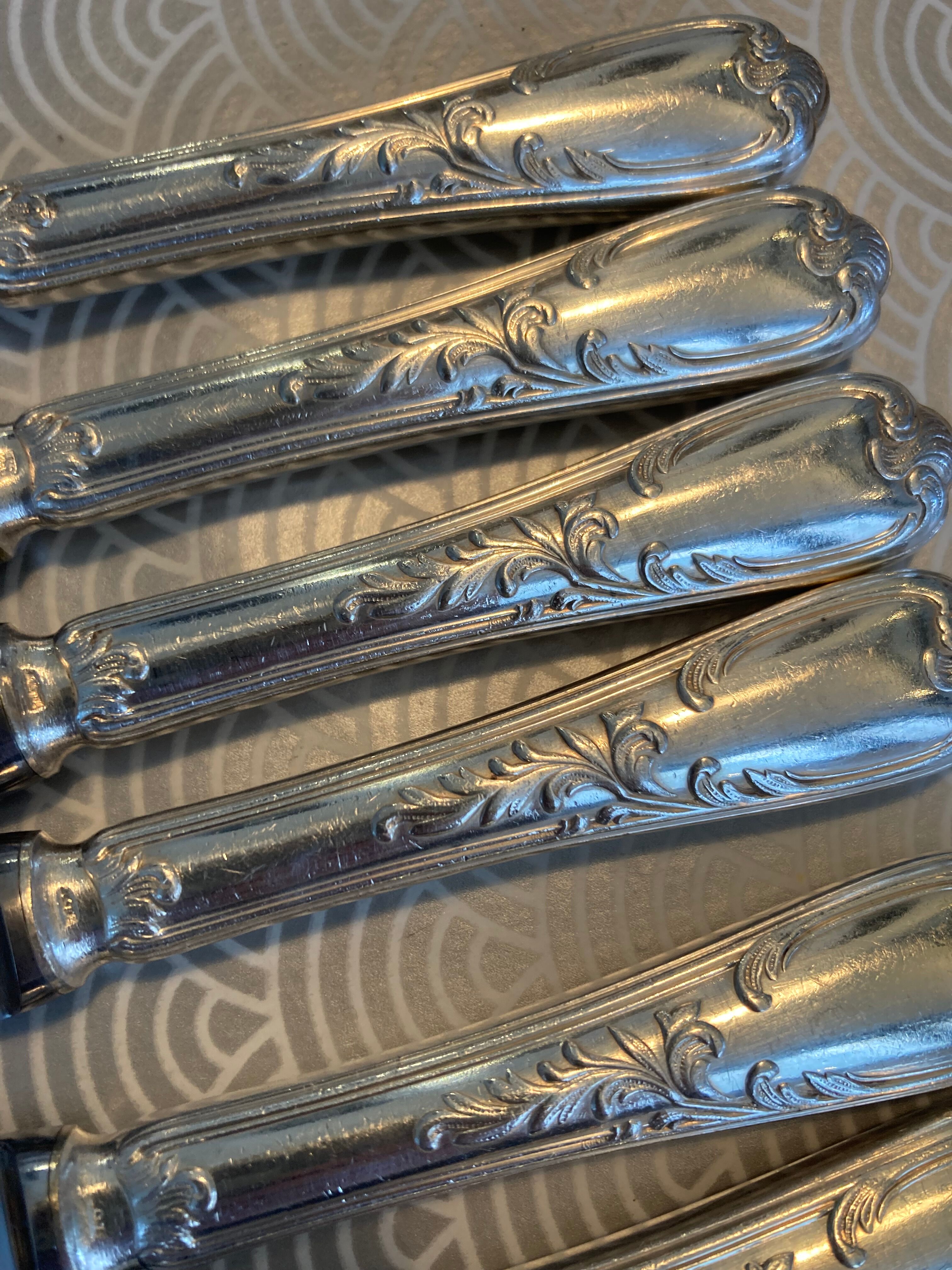 12 dessert knives Ercuis model Barry