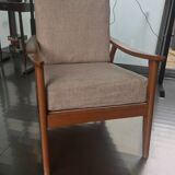 Scandinavian armchair in teck 1950/1960