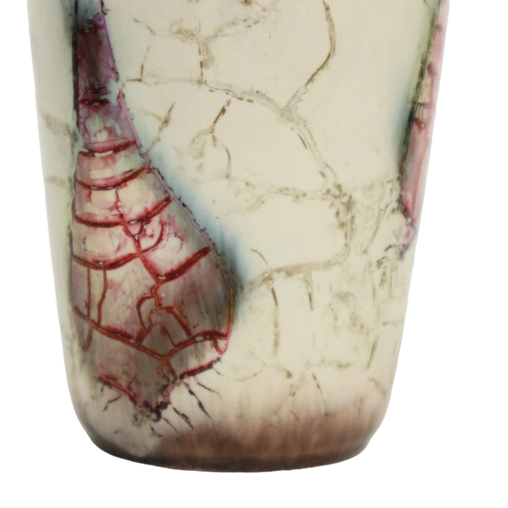 Couple West Germany Vases Bay Keramik Abstract Marble Pattern 606-20