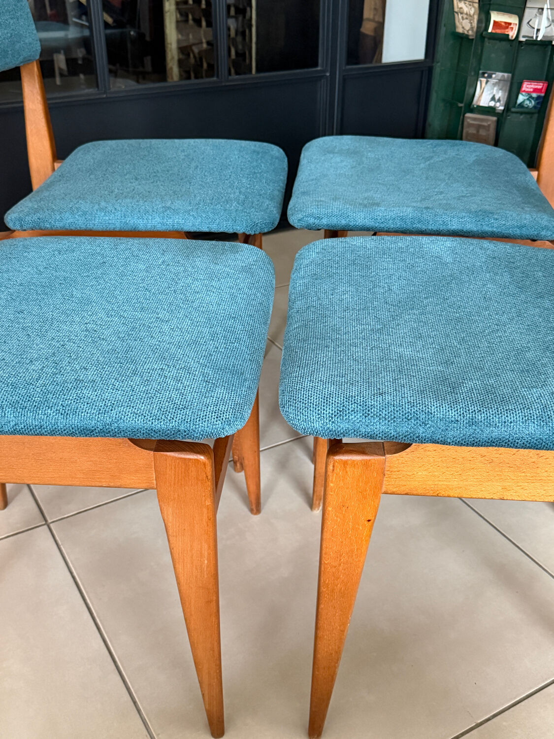 4 vintage Scandinavian style chairs