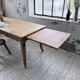 Farm table cherry wood with curved legs, 19th century.