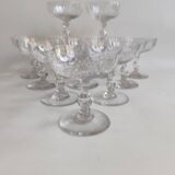 12 Baccarat crystal champagne glasses, circa 1920