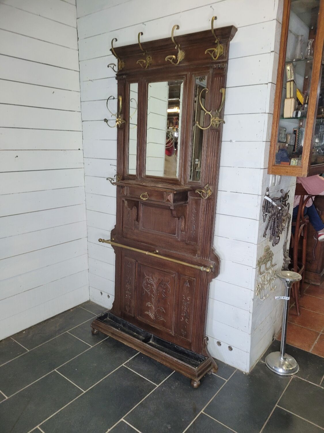 Old walnut cloakroom