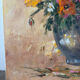Vase de fleurs, huile sur toile signé Agnès Galland