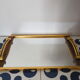 Mirror top wood and copper metal