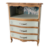 Vintage sage green chest of drawers and solid wood
