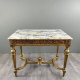 Louis XVI Style Console Table with Marble Top, 19th Century