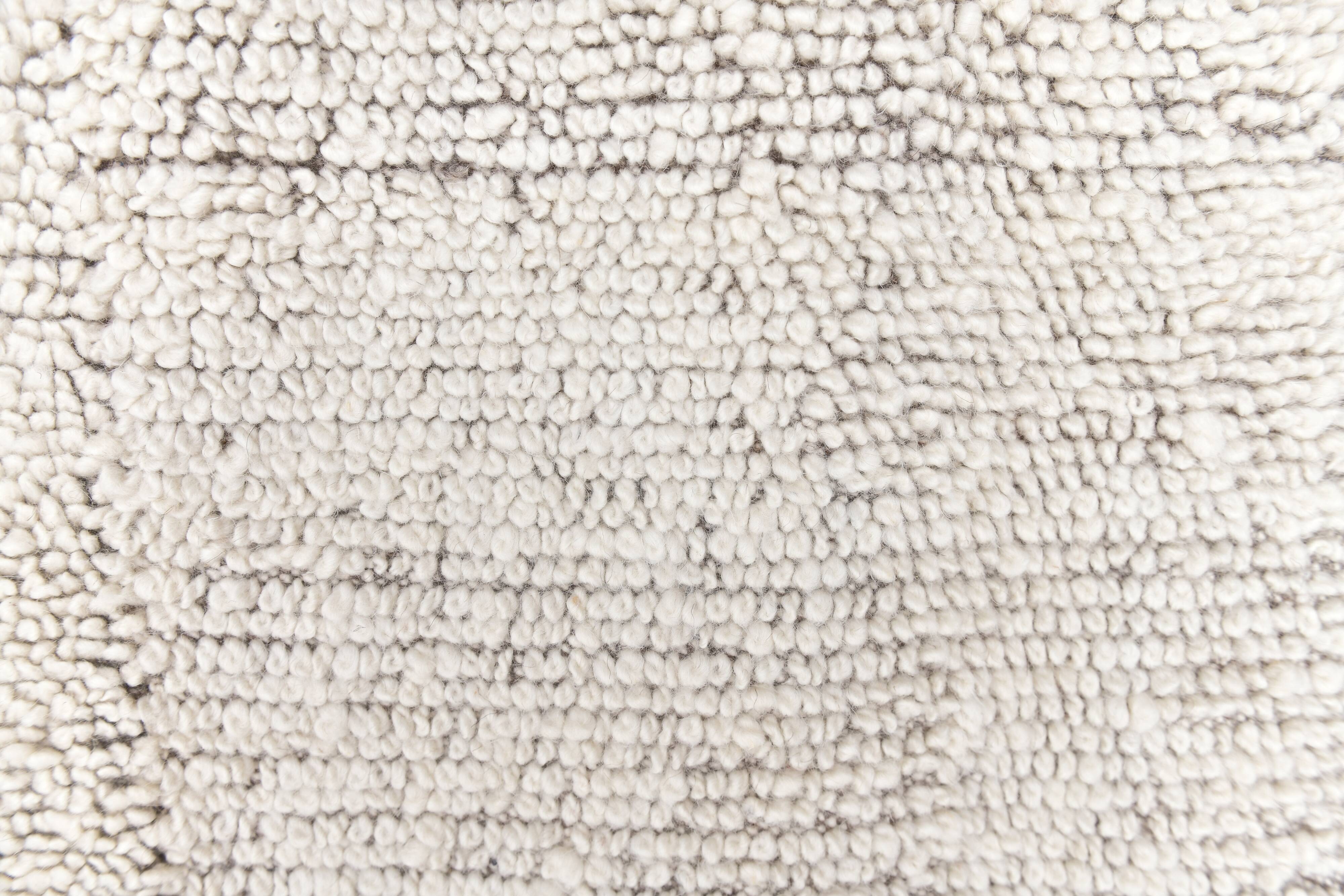 7x10 Brown White Handmade Turkish Vintage Rug 209x298Cm